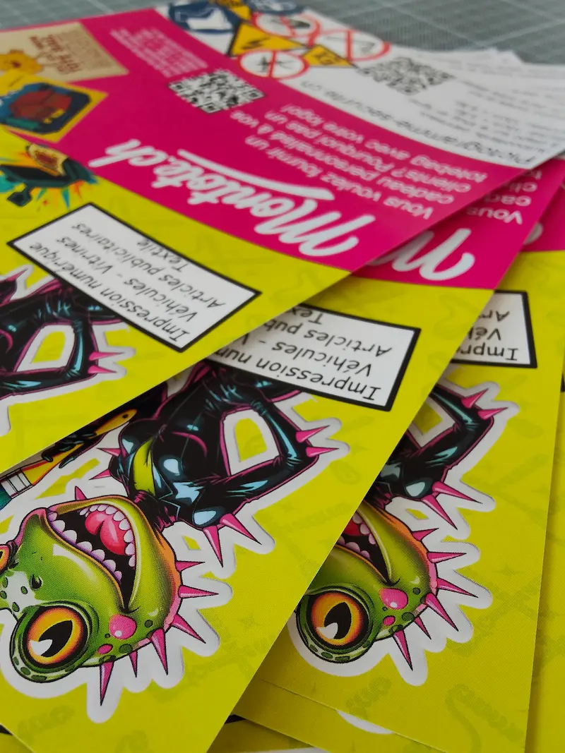 Aperçu d'un flyer design créé par Frappe Ta Marque Publicité à Aigle